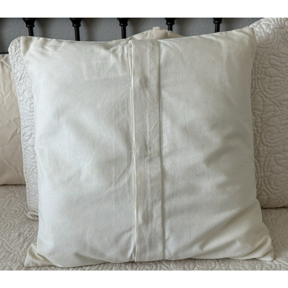 Pottery Barn Seashell Sequence Beaded Pillow Cover 20x20 Nautical Beach Seashore - Picture 8 of 11